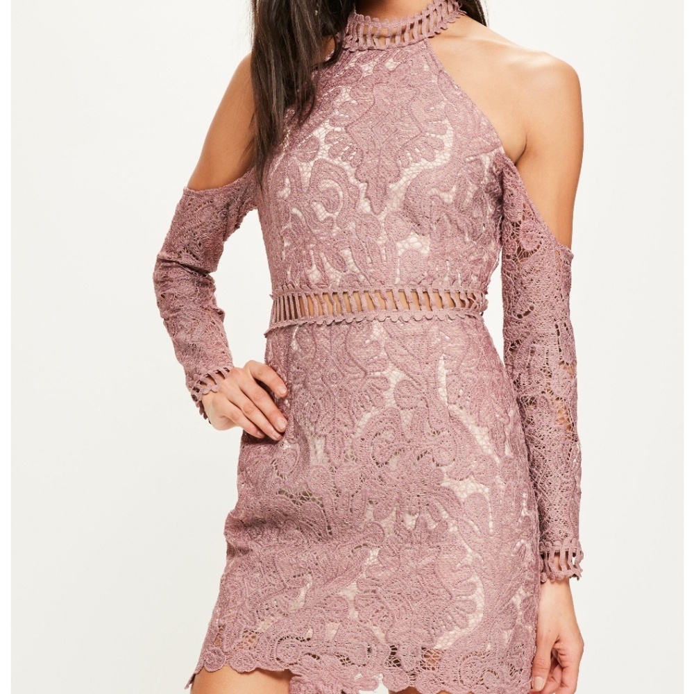 Mauve lace dress